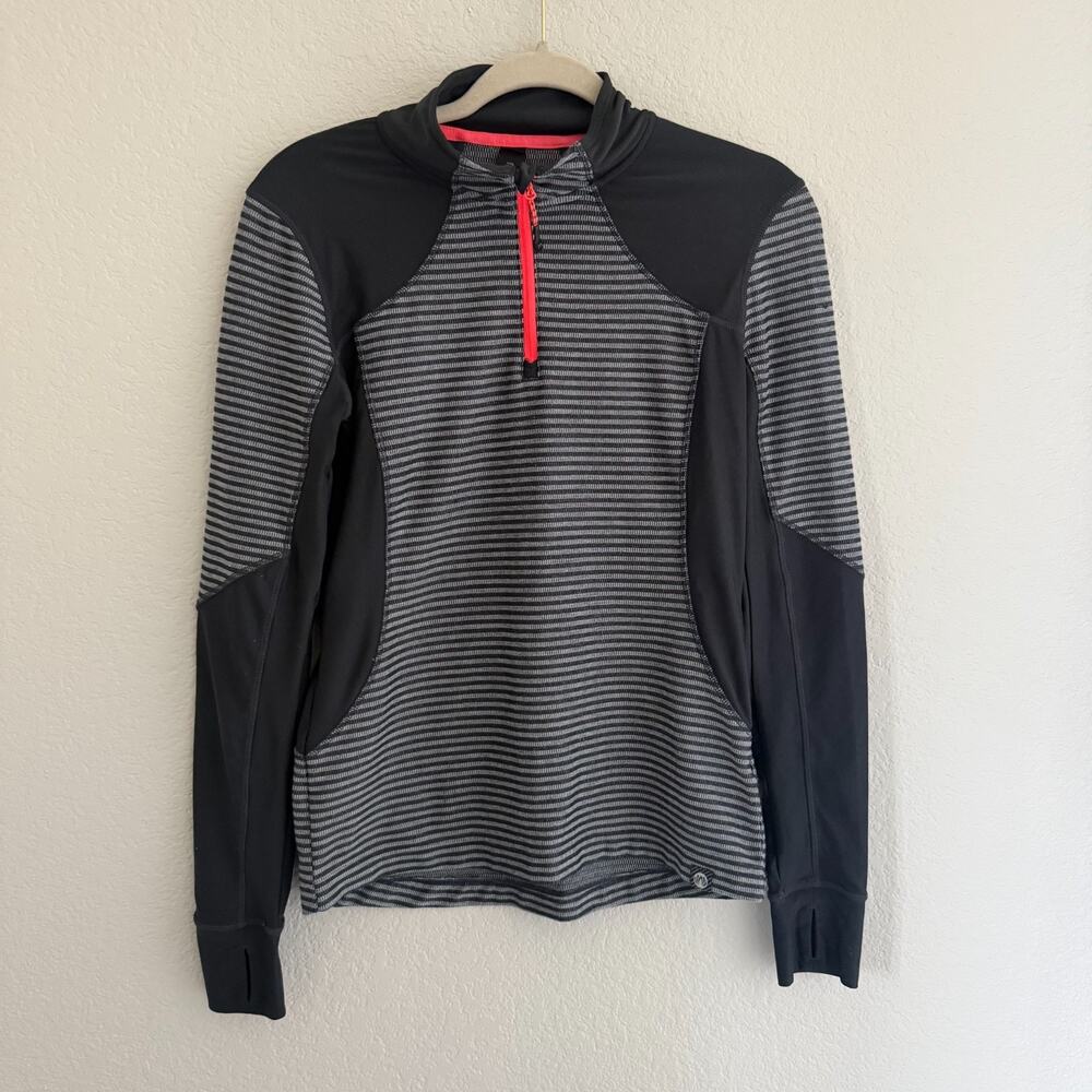 Mondetta Active 1/4 Zip Long Sleeve Top Running Pullover S Reflective Thermal